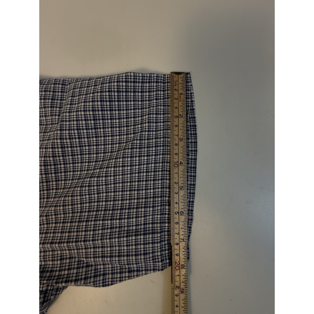 Eddie Bauer Sport Shop Shirt Men's Large Blue Check Short Sleeve Cotton Hiking - Picture 10 of 10